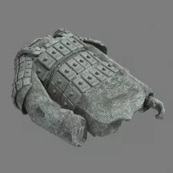 Broken Soldier Statue - Stone Rubble 01 3D model