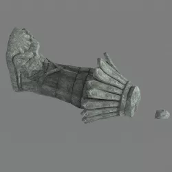 Broken Soldier Statue - Stone Rubble 05 3D model