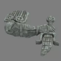 Broken Soldier Statue - Stone Rubble 06 3D model
