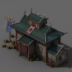 Building - Escort and Inn 3D model