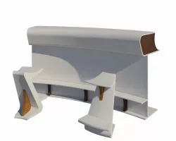 cafe counter bar Low-poly 3D model