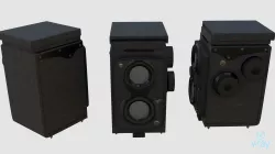 Camera retro Low-poly 3D model