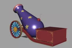 Cannon carouse toy decor 3D model