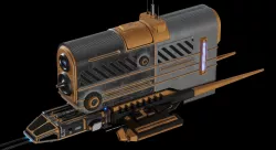 Cargo Spaceship Low-poly 3D model