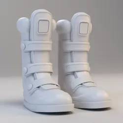 Cartoon Cyber Boots 3D model