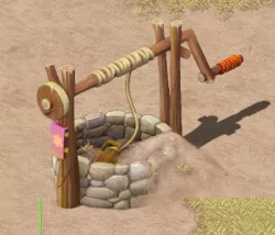 Cartoon version - desert dry well 3D model