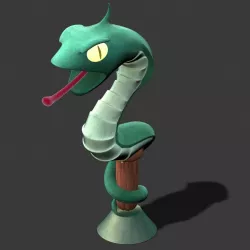 Cartoon version - melon snake lights 3D model