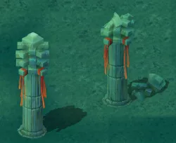 Cartoon version - pyramid front pillar 3D model