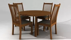 Chairs and Table 3D model