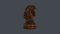 CHES-016 Chess Knight Low-poly 3D model