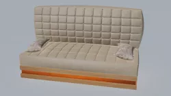 Chesterfield armless sofa 3D model