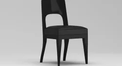 Christian Liaigre Musc side chair 3D model