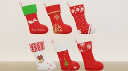 Christmas Sock Low-poly 3D model