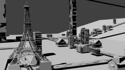City 3D Model Rendering and Animation Low-poly 3D model