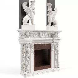 Classic medival fireplace 3D model