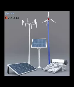 clean energy 3D model
