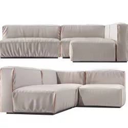 Cleon Modern Medium Sectional Sofa 3D model