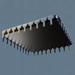 Computer chip CPU processor 3D model