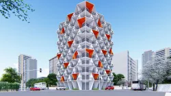 Cool Looking Facade Building 3D model