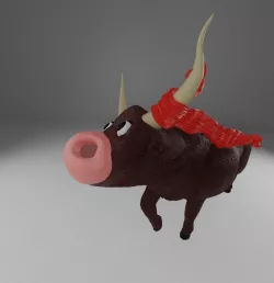 Cute bull-symbol of the coming year 3D model