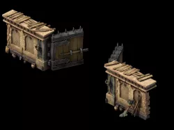 Desert Castle Wall 3D model