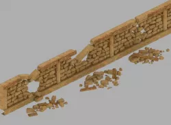 Desert Palace - Broken Wall 3D model
