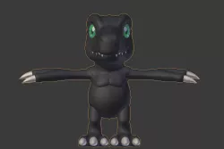 Digimon - Black Agumon Low-poly 3D model