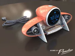 Digital Vintage Clock-Radio DreamLiner II - 3d model 3D model