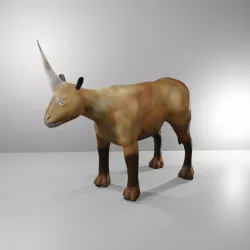Elasmotherium unicorns are real Low-poly 3D model