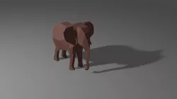 Elephant Low Poly Low-poly 3D model