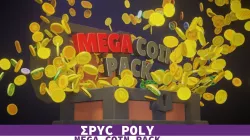 EPIC POLY - Mega Coin Pack With Two Gifts Low-poly 3D model