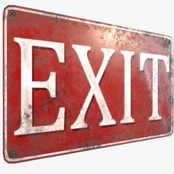 exit sign texture 3d models 【 STLFinder