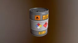 Explosive Barrel Low-poly 3D model