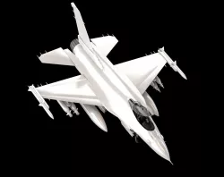 F-16 Fighting Falcon - Easy Custmization - C4d-Fbx-Maya-Obj  3D model