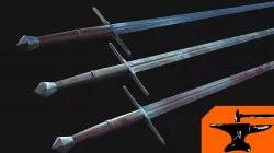 Game Ready German Longsword Low-poly 3D model