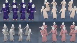 Girl mannequin arabic 4 x different models 32 poses 3D model