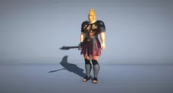 Gladiator King with sword 3D model