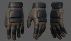 Gloves military combat fantasy futuristic space fantasy human  Low-poly 3D model