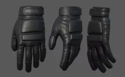 Gloves Sci-fi space millitary fantasy futuristic technology  Low-poly 3D model