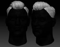 Haircut male sculpt human anatomy fantasy face scifi  3D model