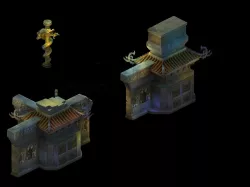 Imperial Tombs Dragon-shaped column Entrance 3D model