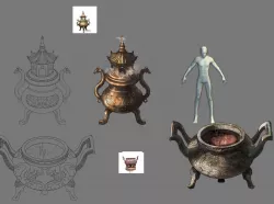 Incense burner 02 3D model
