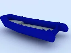 Inflatable boat 3D model