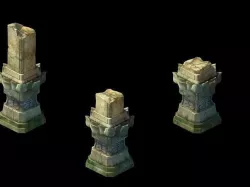 Kashayana Buddha Forest Stone Magic Arrow 02 3D model