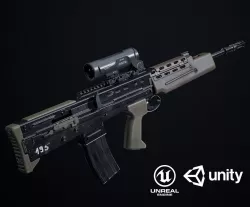 L85A2 - SA80 Variants Low-poly 3D model