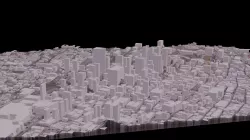 Los Angeles Topographical map 3D model