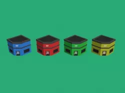 Low Poly Corner Shop 3D model