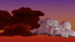 Low Poly Cumulonimbus Storm Cloud 1 Low-poly 3D model