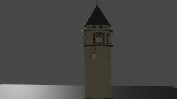 Low Poly Galata Tower Low-poly 3D model