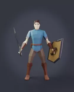 Low Poly RPG Hero and Goblin both rigged and animated GameReady Low-poly 3D model